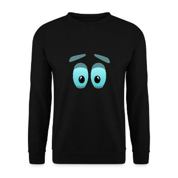 Les grands yeux - Sweat-shirt Unisexe - noir - Devant - Alina (178cm) & Michal (187cm)