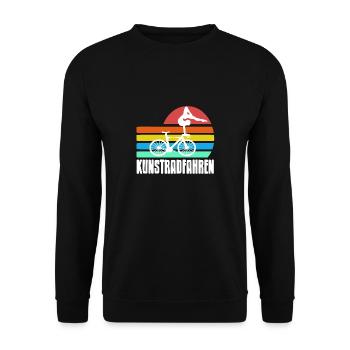 Retro ART CYCLING Awesome Art Cycler Designs - Unisex Sweatshirt - black - Front - Alina (178cm) & Michal (187cm)