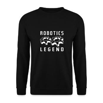Robotics Legend Mechanic Engineer Funny Robot - Unisex Sweatshirt - black - Front - Alina (178cm) & Michal (187cm)