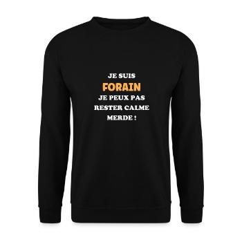 Je suis forain - Sweat-shirt Unisexe - noir - Devant - Alina (178cm) & Michal (187cm)