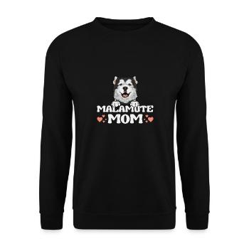 Alaskan Malamute Dog - Unisex Sweatshirt - black - Front - Alina (178cm) & Michal (187cm)