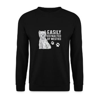 West Highland White Terrier Westie - Unisex Pullover - Schwarz - Vorne - Alina (178cm) & Michal (187cm)