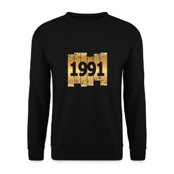 1991 - Unisex Sweatshirt - black - Front - Alina (178cm) & Michal (187cm)