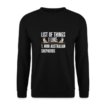 Miniature Australian Shepherd - Unisex Sweatshirt - black - Front - Alina (178cm) & Michal (187cm)