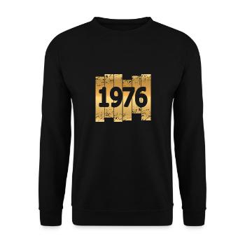 Year 1976 - Unisex Sweatshirt - black - Front - Alina (178cm) & Michal (187cm)