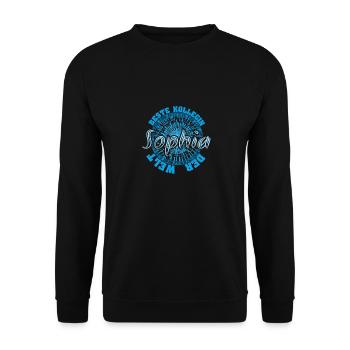 Beste für Sophia Sophia Arbeitskollegin - Unisex Pullover - Schwarz - Vorne - Alina (178cm) & Michal (187cm)