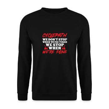 Indoor cycling bike workout - Unisex Sweatshirt - black - Front - Alina (178cm) & Michal (187cm)