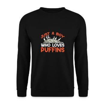 puffin puffin auke birds Lunde - Unisex Sweatshirt - black - Front - Alina (178cm) & Michal (187cm)
