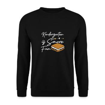 Kids Kindergarten Is Smore Fun Camping Marshmallow - Unisex Pullover - Schwarz - Vorne - Alina (178cm) & Michal (187cm)