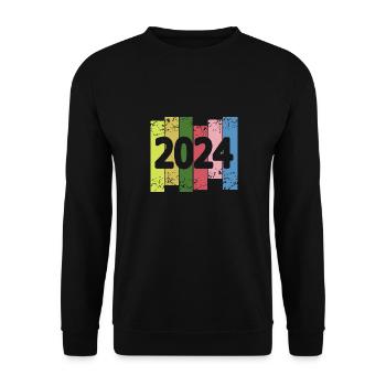 Funny 2024 - Unisex Sweatshirt - black - Front - Alina (178cm) & Michal (187cm)