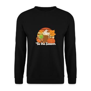 Tis The Season Happy Thanksgiving Pumpkin Spice - Unisex Pullover - Schwarz - Vorne - Alina (178cm) & Michal (187cm)