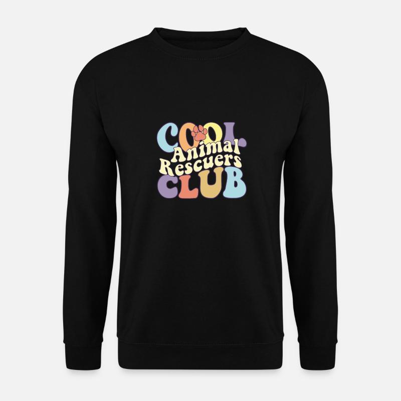 Cool Animal Rescuers Club Save Stray Animals - Unisex Pullover - Schwarz