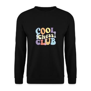 Cool Chess Club Chess Tournament Board Game - Unisex Sweatshirt - black - Front - Alina (178cm) & Michal (187cm)