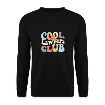 Cool Lawyers Club Attorney Squad Law School - Unisex Sweatshirt - black - Front - Alina (178cm) & Michal (187cm)