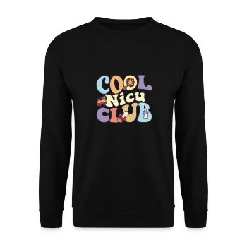 Cool Nicu Club Neonatal Intensive Care Unit Nurse - Unisex Sweatshirt - black - Front - Alina (178cm) & Michal (187cm)