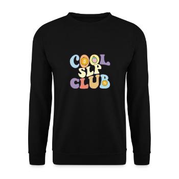 Cool Slp Club Speech Language Pathologist - Unisex Sweatshirt - black - Front - Alina (178cm) & Michal (187cm)