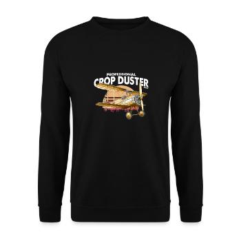 Certified Crop Duster Planes & Aerial - Unisex Sweatshirt - black - Front - Alina (178cm) & Michal (187cm)