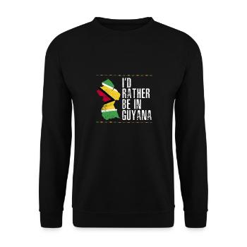 Guyana Flag Guyanese Guyana - Unisex Sweatshirt - black - Front - Alina (178cm) & Michal (187cm)