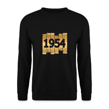 Gold 1954 - Unisex Pullover - Schwarz - Vorne - Alina (178cm) & Michal (187cm)