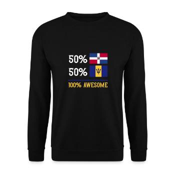 Drapeau de la Barbade Bayan barbadien - Sweat-shirt Unisexe - noir - Devant - Alina (178cm) & Michal (187cm)