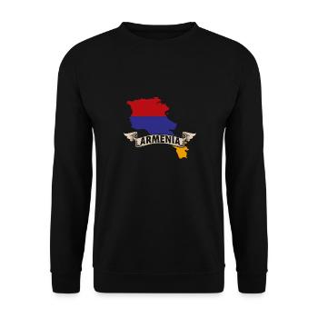 Armenian flag Armenia - Unisex Sweatshirt - black - Front - Alina (178cm) & Michal (187cm)