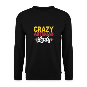 Flag of Antigua and Barbuda - Unisex Sweatshirt - black - Front - Alina (178cm) & Michal (187cm)