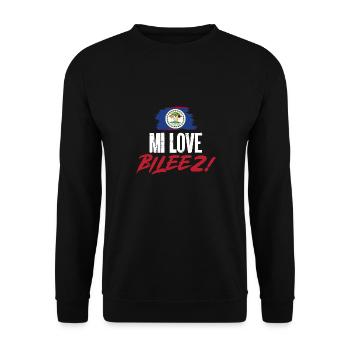 Belize Flag Belizean - Unisex Sweatshirt - black - Front - Alina (178cm) & Michal (187cm)
