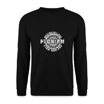 Florian - Unisex Pullover - Schwarz - Vorne - Alina (178cm) & Michal (187cm)