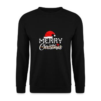 Weihnachtsmann Lebkuchen Rentier Winter - Unisex Pullover - Schwarz - Vorne - Alina (178cm) & Michal (187cm)