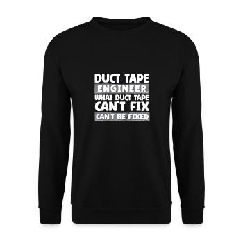 Duct Tape Duct Tape Artisan Masking Tape - Unisex Sweatshirt - black - Front - Alina (178cm) & Michal (187cm)