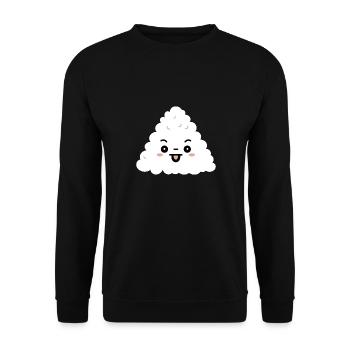 Onigiri japonais - Sweat-shirt Unisexe - noir - Devant - Alina (178cm) & Michal (187cm)