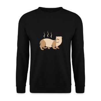 Ferret Owner Ferret - Unisex Sweatshirt - black - Front - Alina (178cm) & Michal (187cm)