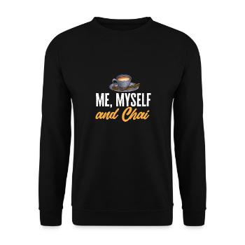 Chai Tee Masala Chai - Unisex Pullover - Schwarz - Vorne - Alina (178cm) & Michal (187cm)