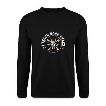 I Teach Rockstars Music Teacher Teaching Music - Unisex Pullover - Schwarz - Vorne - Alina (178cm) & Michal (187cm)