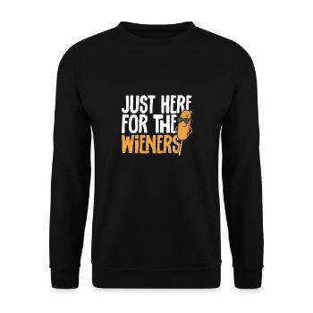 Corn Dog Corndog - Unisex Sweatshirt - black - Front - Alina (178cm) & Michal (187cm)