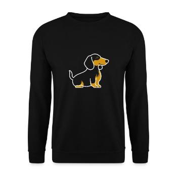 teckel - Sweat-shirt Unisexe - noir - Devant - Alina (178cm) & Michal (187cm)