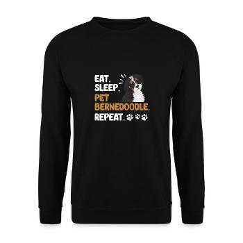 Bernedoodle Dog - Unisex Sweatshirt - black - Front - Alina (178cm) & Michal (187cm)