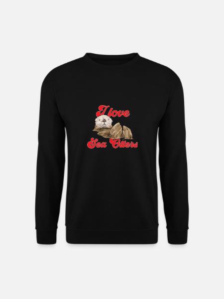 Sea otter - Unisex Sweatshirt - black