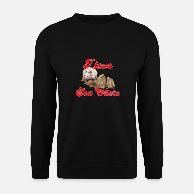 Sea otter - Unisex Sweatshirt - black