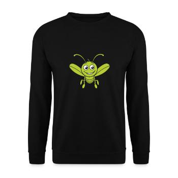 Heuschrecke - Unisex Pullover - Schwarz - Vorne - Alina (178cm) & Michal (187cm)