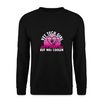 Vet Tech Veterinary Veterinary Technician - Unisex Sweatshirt - black - Front - Alina (178cm) & Michal (187cm)