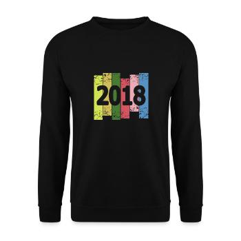 Funny 2018 - Unisex Sweatshirt - black - Front - Alina (178cm) & Michal (187cm)