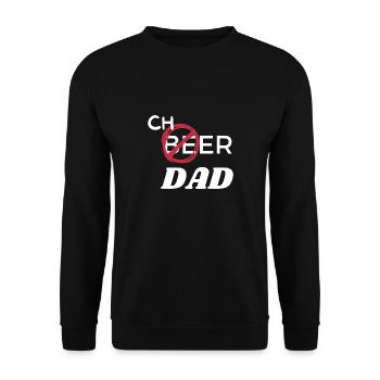 Cheer dad beer Vatertag Geschenk - Unisex Pullover - Schwarz - Vorne - Alina (178cm) & Michal (187cm)