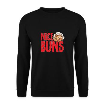 Cinnamon roll - Unisex Sweatshirt - black - Front - Alina (178cm) & Michal (187cm)
