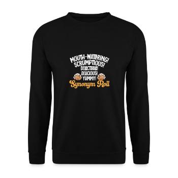 Cinnamon roll - Unisex Sweatshirt - black - Front - Alina (178cm) & Michal (187cm)