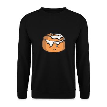 Cinnamon roll - Unisex Sweatshirt - black - Front - Alina (178cm) & Michal (187cm)