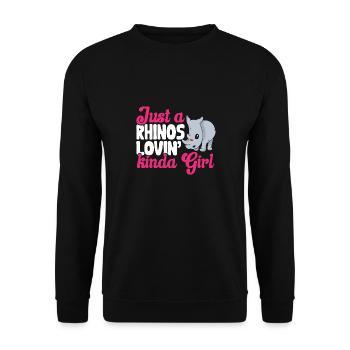 Rhino Rhino Unicorn - Unisex Sweatshirt - black - Front - Alina (178cm) & Michal (187cm)