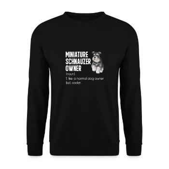 Schnauzer nain Chien Schnauzer - Sweat-shirt Unisexe - noir - Devant - Alina (178cm) & Michal (187cm)