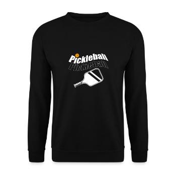 Pickleball Pickleball Pickleball - Unisex Pullover - Schwarz - Vorne - Alina (178cm) & Michal (187cm)
