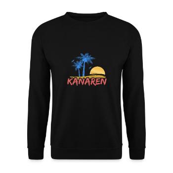 Plage des îles Canaries - Sweat-shirt Unisexe - noir - Devant - Alina (178cm) & Michal (187cm)